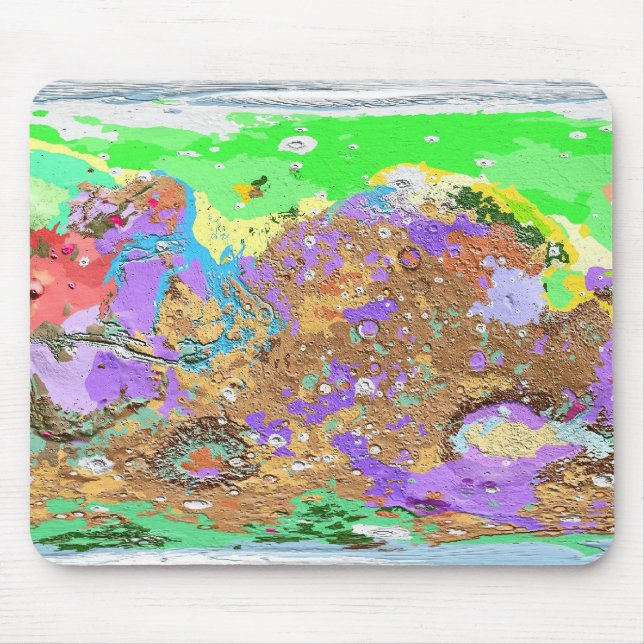 Tapis De Souris Carte de géologie de Mars Mousepad (Devant)