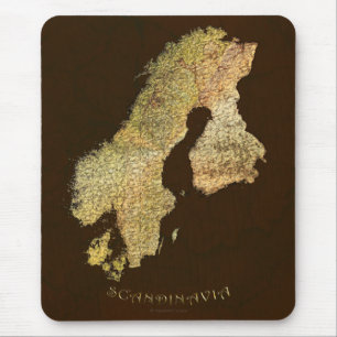 Tapis De Souris Carte de la cartographie scandinave