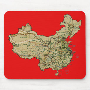 Tapis De Souris Carte de la Chine Mousepad