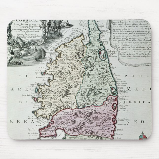 Tapis De Souris Carte de la Corse (Devant)