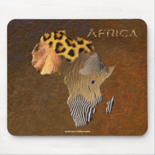 Tapis De Souris Carte de la faune africaine en Afrique
