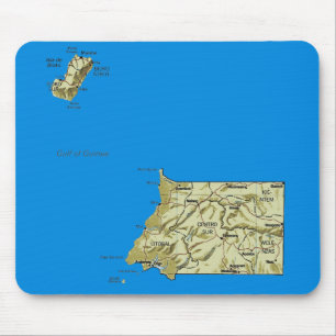 Tapis De Souris Carte de la Guinée équatoriale Mousepad