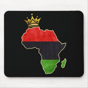 Tapis De Souris Carte de la Reine d'Afrique américaine Pan Afro Dr