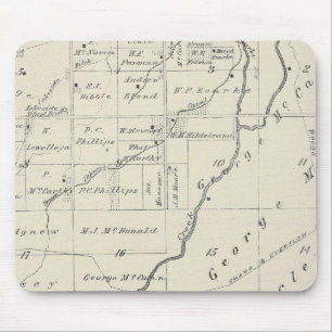 Tapis De Souris Carte de la section du comté de Tulare T20S R22E