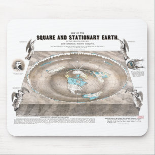 Tapis De Souris Carte de la Terre plate