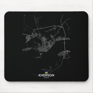 Tapis De Souris Carte de la ville de Kherson Ukraine Voyage Souven