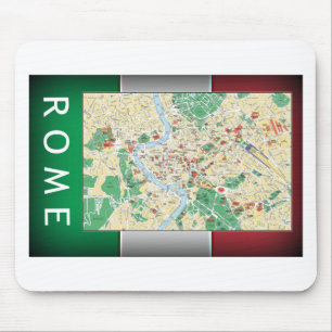 Tapis De Souris Carte de la ville de Rome