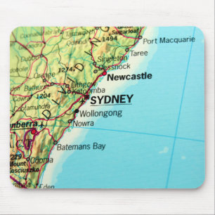 Tapis De Souris Carte de la ville de Sydney en Australie