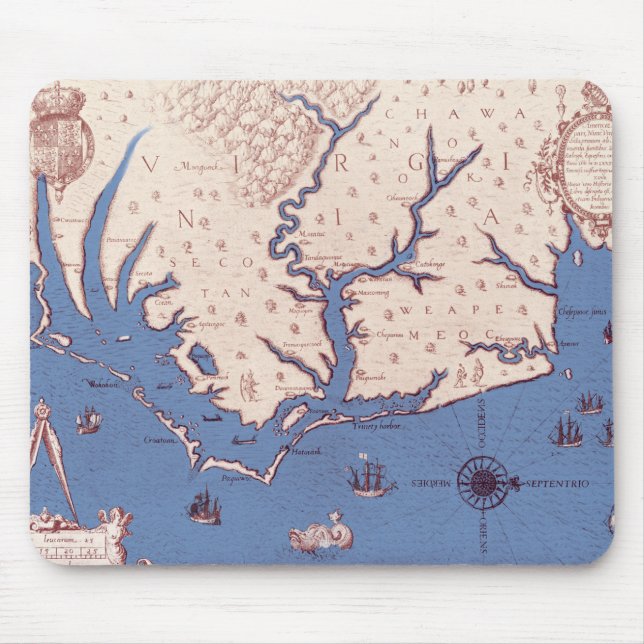 Tapis De Souris Carte de la Virginie (Devant)