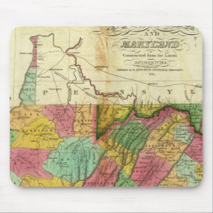 Tapis De Souris Carte de la Virginie et du Maryland