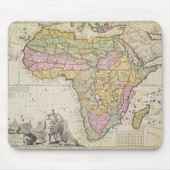 Tapis De Souris Carte de l'Afrique (Devant)