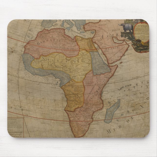 Tapis De Souris Carte de l'Afrique | 1700 (Devant)