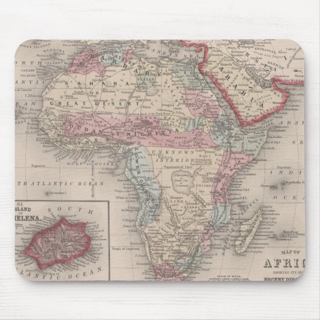 Tapis De Souris Carte de l'Afrique avec la Ste.Hélène (Devant)