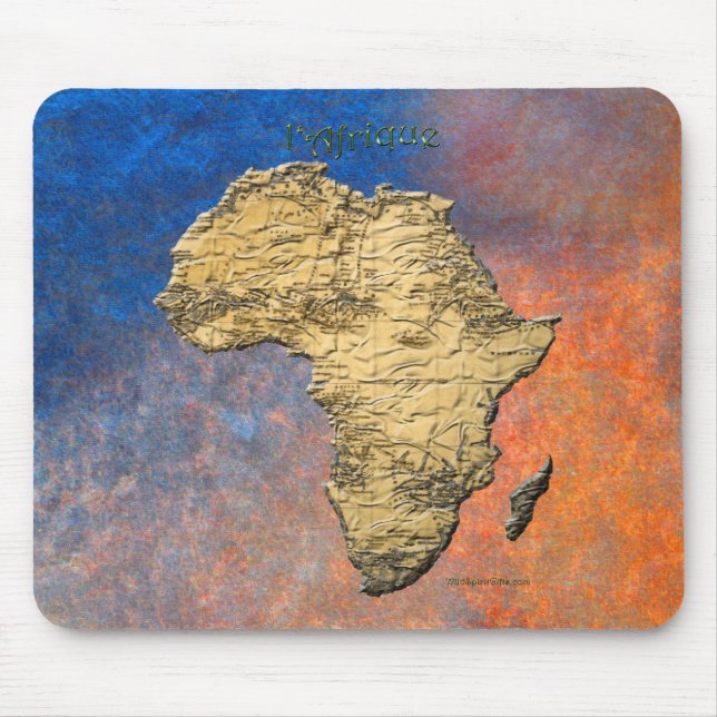Tapis De Souris Carte de l'Afrique, le continent sombre (Devant)
