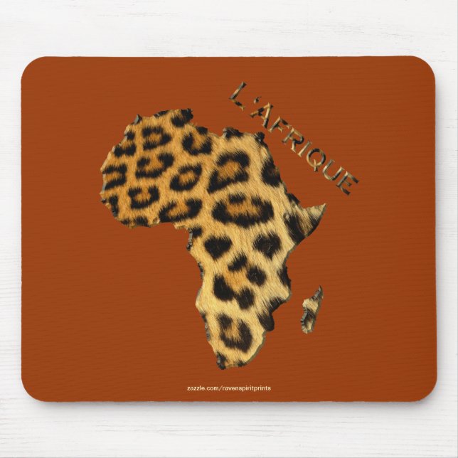 Tapis De Souris Carte de l'Afrique, le continent sombre (Devant)
