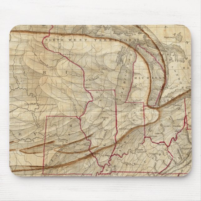 Tapis De Souris Carte de l'aigle des États-Unis (Devant)