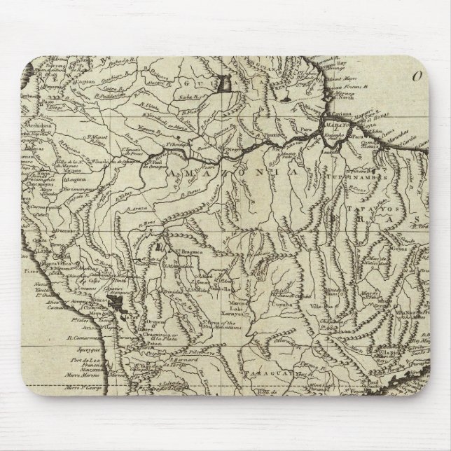 Tapis De Souris Carte de l'Amérique du Sud (Devant)