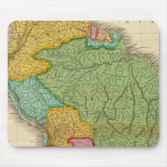 Tapis De Souris Carte de l'Amérique du Sud 4 (Devant)