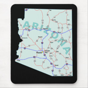 Tapis De Souris Carte de l'Arizona Mousepad