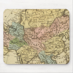 Tapis De Souris Carte de l'Atlas aux couleurs de la main asiatique