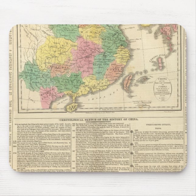 Tapis De Souris Carte de l'Atlas chinois et japonais (Devant)