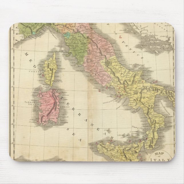 Tapis De Souris Carte de l'Atlas Chonologique Italien (Devant)