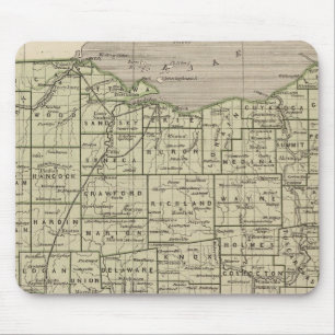 Tapis De Souris Carte de l'Atlas de l'Ohio
