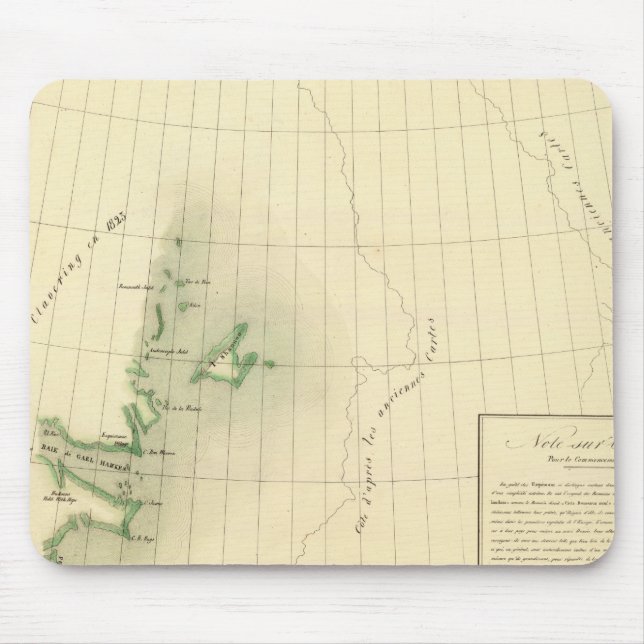 Tapis De Souris Carte de l'Atlas du Groenland (Devant)