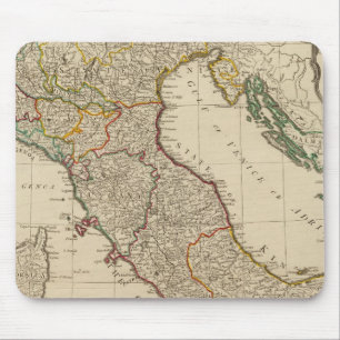 Tapis De Souris Carte de l'Atlas italien aux couleurs de la main