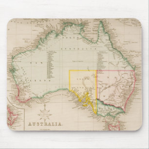 Tapis De Souris Carte de l'Australie et de la Nouvelle Zélande