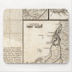 Tapis De Souris Carte de l'Empire britannique en Amérique Feuille