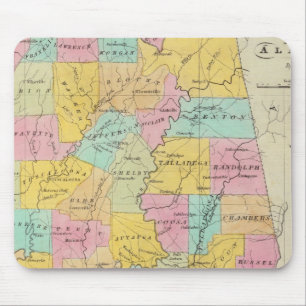 Tapis De Souris Carte de l'État de l'Alabama
