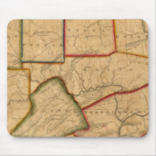 Tapis De Souris Carte De L'État De Pennsylvanie