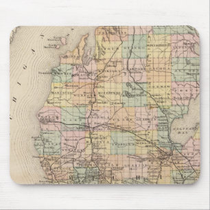 Tapis De Souris Carte de l'état du Michigan Atlas