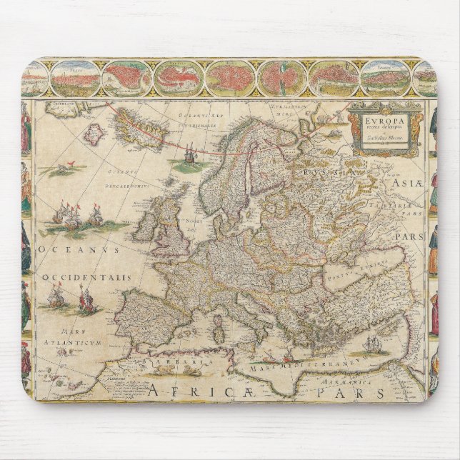 Tapis De Souris Carte de l'Europe 6 (Devant)