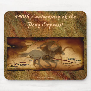 Tapis De Souris Carte de l'Express Poney Route 150e Anniversaire M