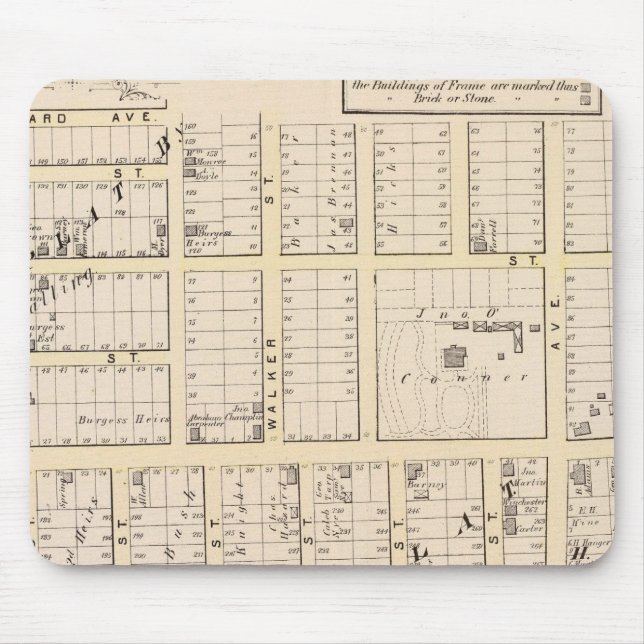 Tapis De Souris Carte de l'île de Rhode East Providence (Devant)