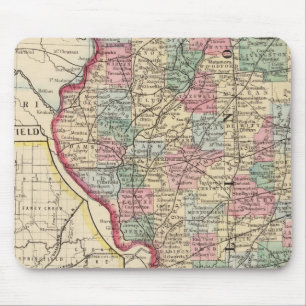 Tapis De Souris Carte de l'Illinois par Mitchell