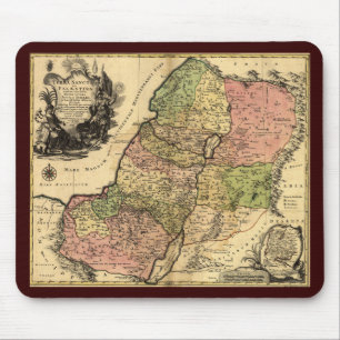 Tapis De Souris Carte de l'Israël antique avec les 12 tribus