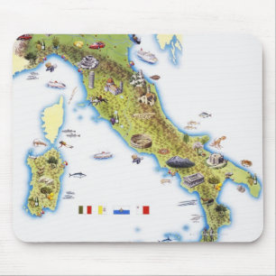 Tapis De Souris Carte de l'Italie