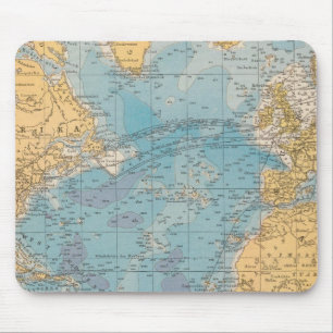 Tapis De Souris Carte de l'océan Atlantique
