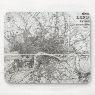 Tapis De Souris Carte de Londres moderne et de ses environs, 1854