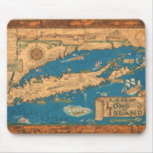 Tapis De Souris Carte de Long Island.