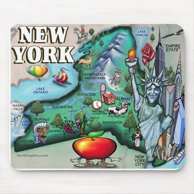 Tapis De Souris Carte de New York (Devant)