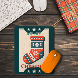 Tapis De Souris Carte de Noël Vintage avec illustration de stockag