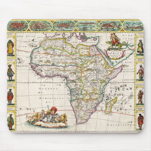 Tapis De Souris Carte de nova Afrique de l'Afrique | (Devant)