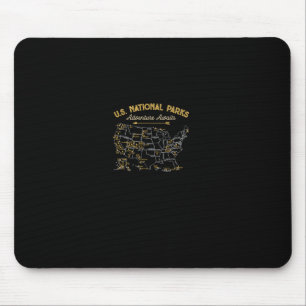 Tapis De Souris Carte de parcs nationaux à capuche Camping femmes