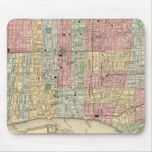 Tapis De Souris Carte de Philadelphie par Mitchell