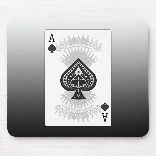 Tapis De Souris Carte de Poker Ace of Spades : (Devant)