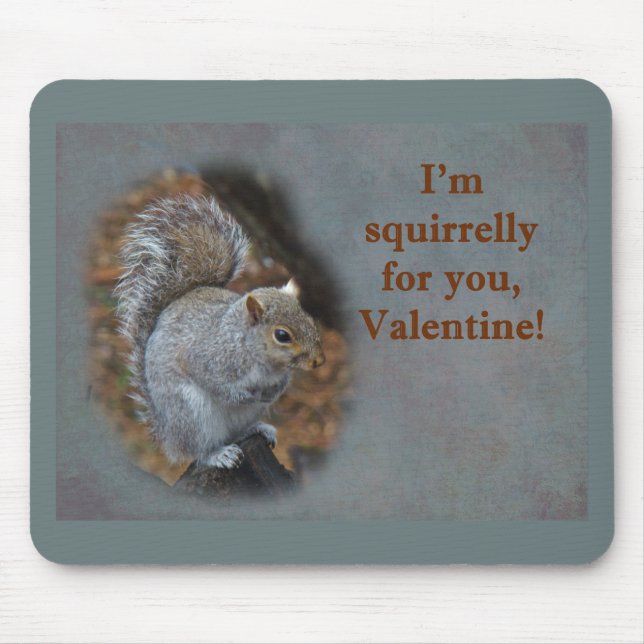 Tapis De Souris Carte de Saint-Valentin écureuil (Devant)